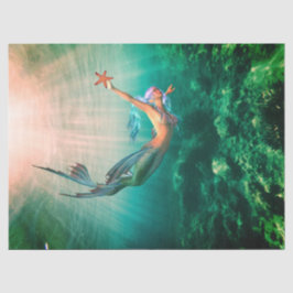 Meerjungfrau und Weißfisch Seidenpapier