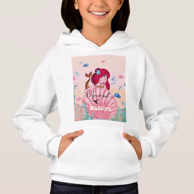 🧜 ‍ ♀️ Meerjungfrau unter dem Individuelle Name  Hoodie (Vorderseite)