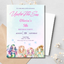 Meerjungfrau unter dem magischen Geburtstagsmädche