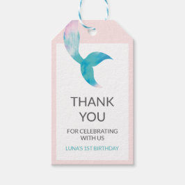 Meerjungfrau Unter dem Meer 1. Geburtstag Pastell  Geschenkanhänger