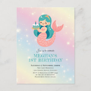 Meerjungfrau Unter dem Meer Geburtstag Postkarten- Postkarte