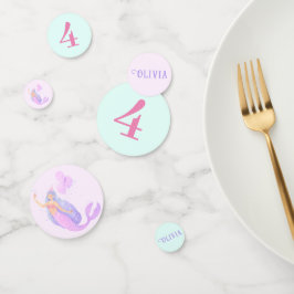 Meerjungfrau unter dem Meer Geburtstagsmädchen Alt Konfetti