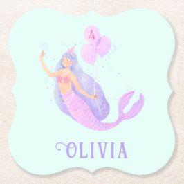 Meerjungfrau unter dem Meer Geburtstagsmädchen bla Untersetzer