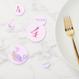 Meerjungfrau unter dem Meer Geburtstagsmädchen Zei Konfetti