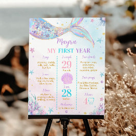 Meerjungfrau unter dem Meer Geburtstagszeichen Poster