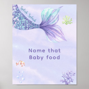 Meerjungfrau unter dem Meer Namen für Babynahrung Poster
