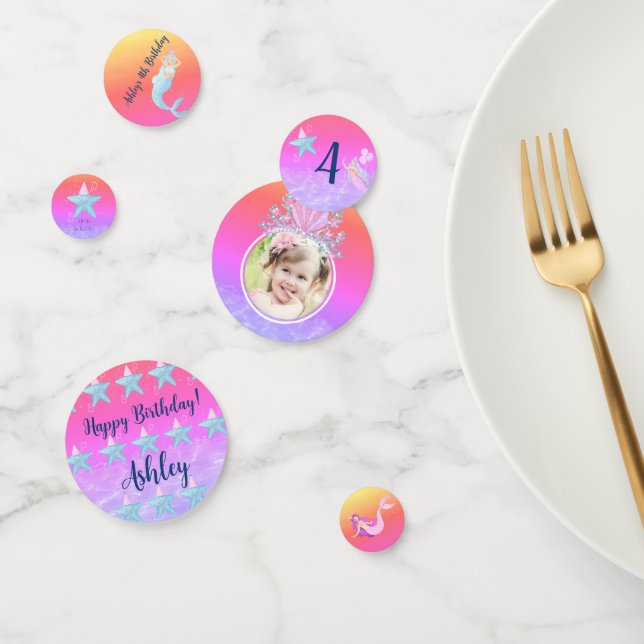 Meerjungfrau unter dem Meeresfarben Kinder Party Konfetti (Gruppe)