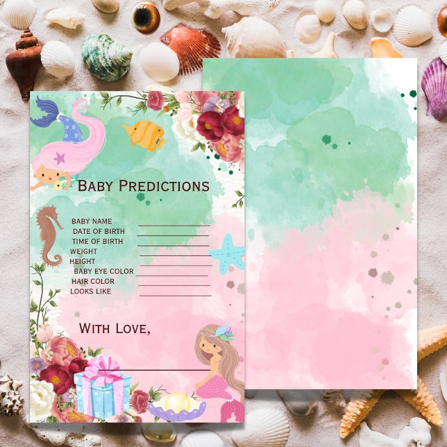 Meerjungfrau unter dem Sea Baby Shower Predictions (Von Creator hochgeladen)