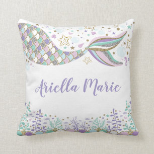 Meerjungfrau unter dem Sea Ocean Baby Girl Kinderz Kissen