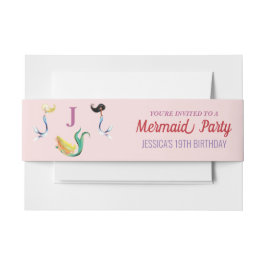 Meerjungfrau unter der Geburtstagspartei Einladungsbanderole