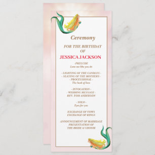 Meerjungfrau unter der Geburtstagspartei Programm