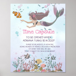 Meerjungfrau unter der Meereszeitkapsel Poster