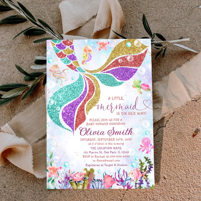 Meerjungfrau unter der Sea Girl Dusche Einladung (Von Creator hochgeladen)