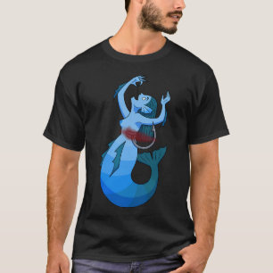 Meerjungfrau verschluckt einen Angelhaken T-Shirt