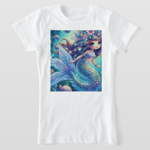 Meerjungfrau-verzaubertes Unterwasser-Reich T-Shirt