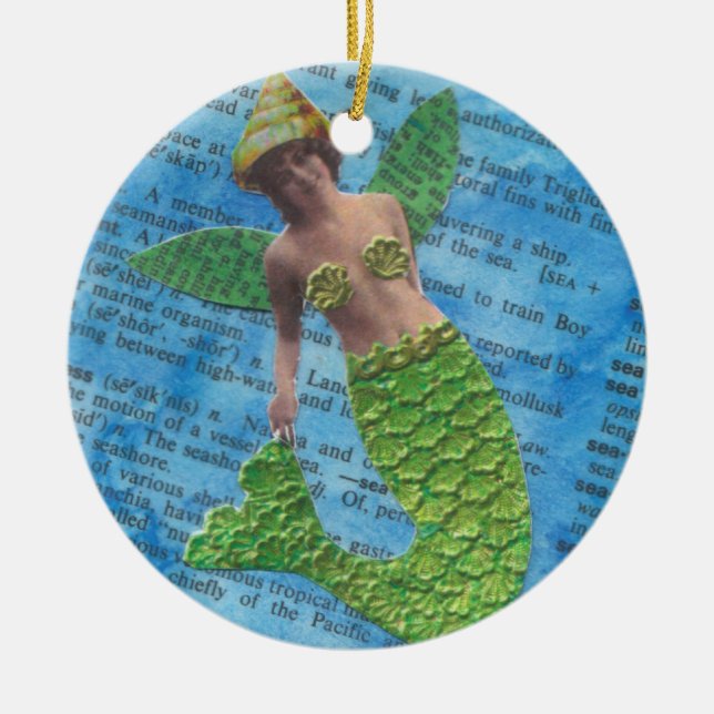Meerjungfrau-Verzierung Keramik Ornament (Vorne)