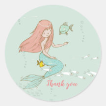 Meerjungfrau Vielen Dank für Ihre Aufkleber
