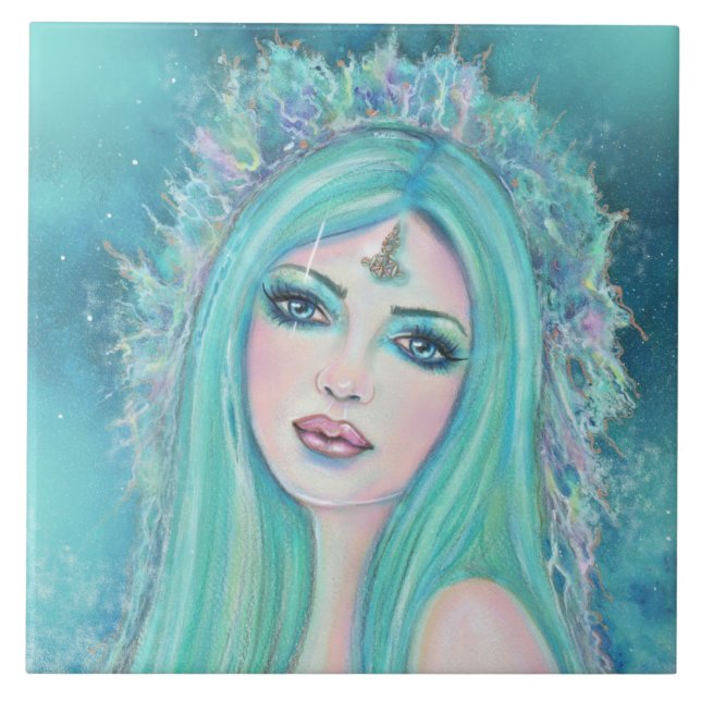 Meerjungfrau von Renee Lavoie Fliese (Vorderseite)