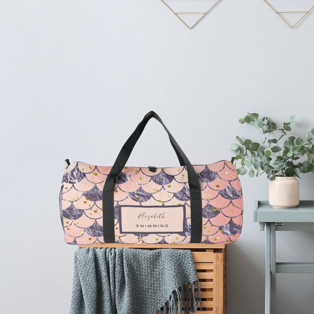 Meerjungfrau-Waage lila Duffle Bag (Von Creator hochgeladen)