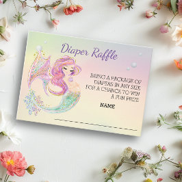 Meerjungfrau Wasserfarbenbücher für Babydusche Begleitkarte