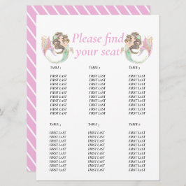 Meerjungfraudusche unter der Tabelle Einladung