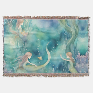 Meerjungfrauen Aquarell-Kunst  Decke