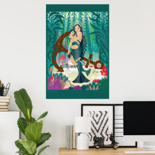 Meerjungfrauen-Familie Poster