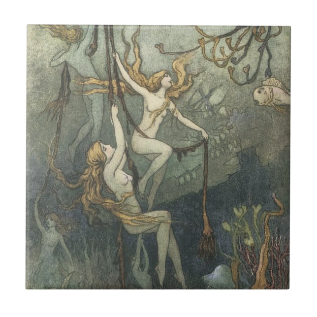 Meerjungfrauen Fliese (Vorderseite)