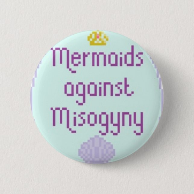 Meerjungfrauen gegen Misandry Button (Vorderseite)
