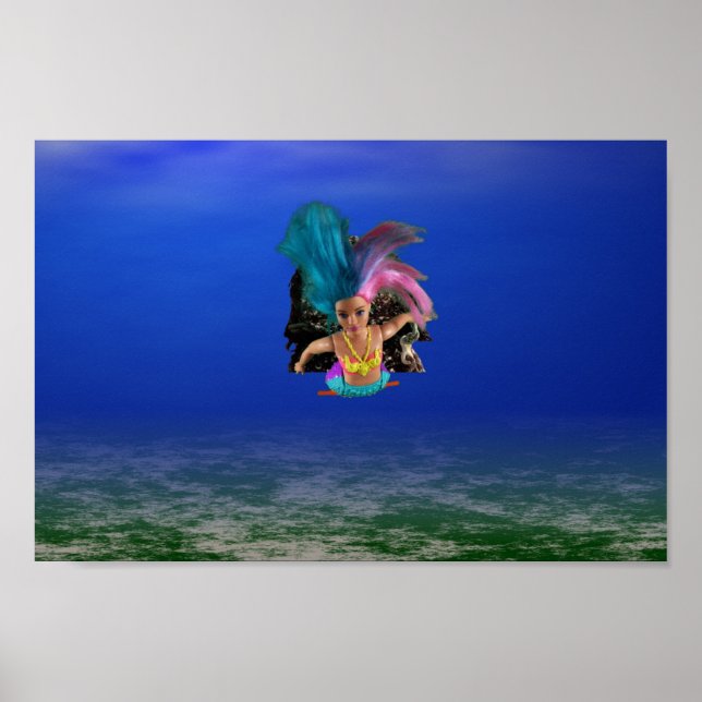 Meerjungfrauen helfen den Hummern. Poster (Vorne)