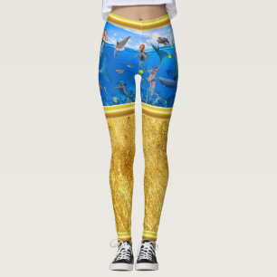 Meerjungfrauen mit Delphinen Leggings