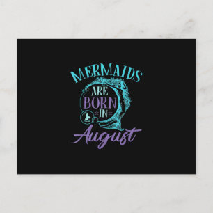 Meerjungfrauen sind im August zum Geburtstag Gebor Postkarte