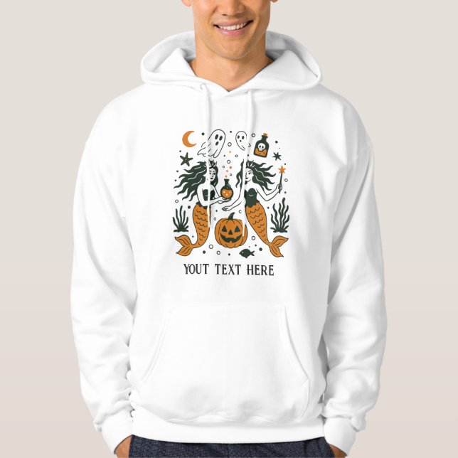 Meerjungfrauen unter Wasser halloween Hoodie (Vorderseite)