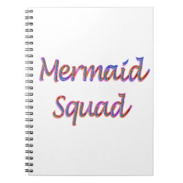 Meerjungfrauenkammer in Regenbogenfarben Notizblock