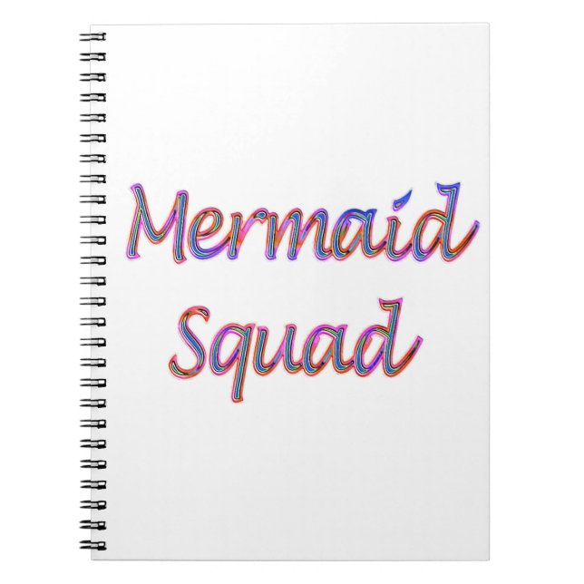 Meerjungfrauenkammer in Regenbogenfarben Notizblock (Vorderseite)