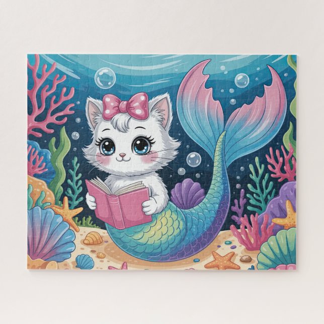 Meerjungfrauenkatze Puzzle (Horizontal)
