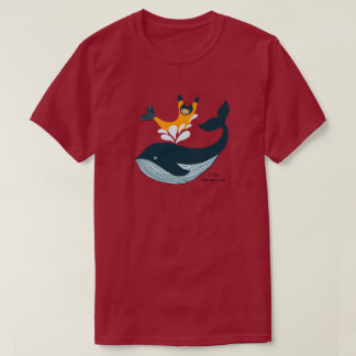 Meerjungfrauenkatze und Wal plantschen T-Shirt