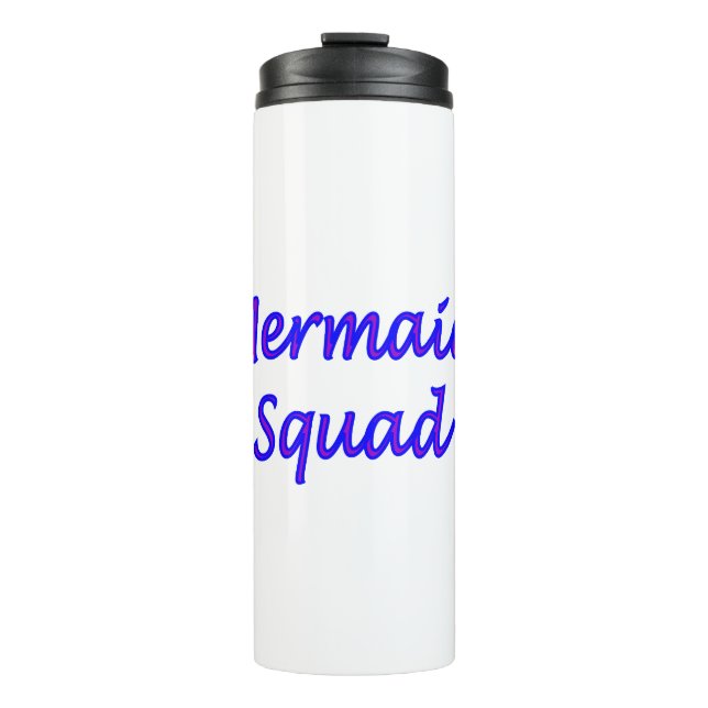 Meerjungfrauenschild lila/rosa thermosbecher (Vorderseite)