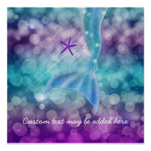 Meerjungfrauenschwanz Verzaubert Unter Dem Meer Gr Poster