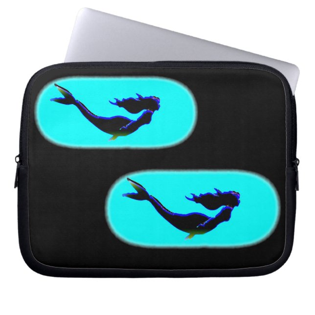 Meerjungfrauschwimmen Laptopschutzhülle (Vorderseite)