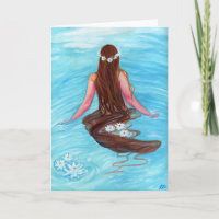 Meerjunghaare fielen in Wellen GREETING CARD