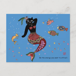 Meerjungkatze Postkarte