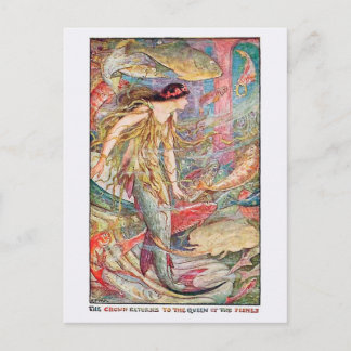 Meerjungkönigin der Fische Postkarte