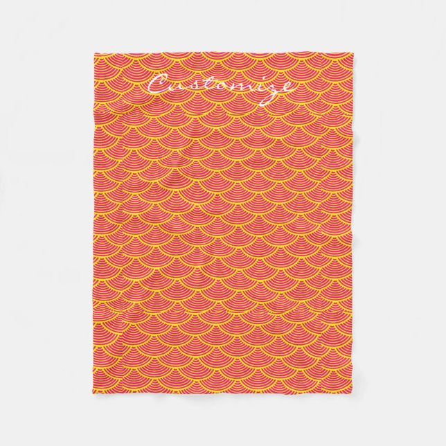 Meerjungwaage Thunder_Cove rot/orange Fleecedecke (Vorderseite)