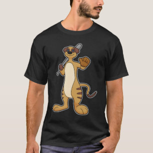 Meerkat als Baseballspieler mit Baseballschläger T-Shirt