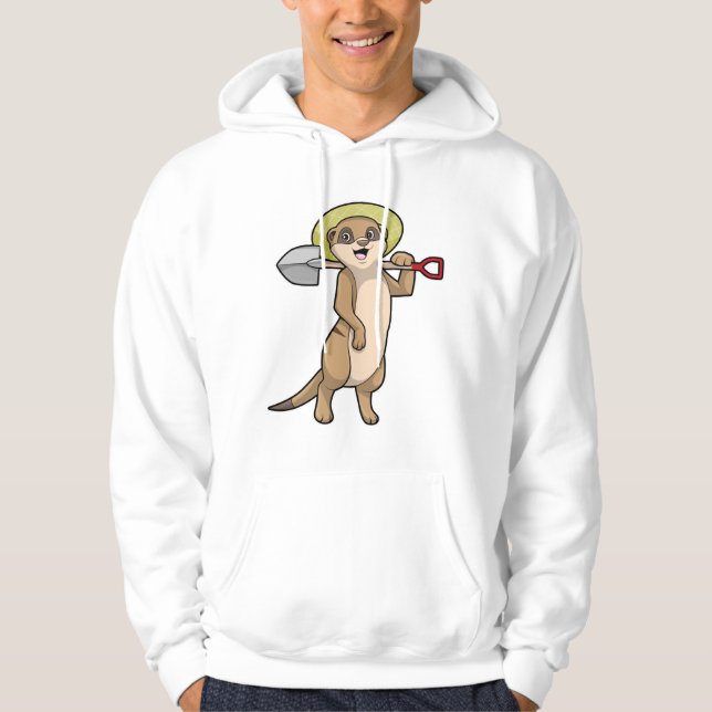 Meerkat als Bauer mit Shovel Hoodie (Vorderseite)