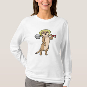 Meerkat als Bauer mit Shovel T-Shirt