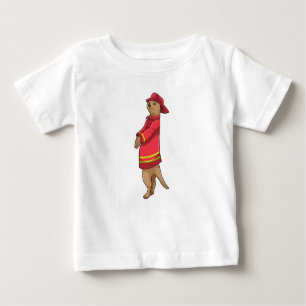 Meerkat als Feuerwehrmann mit Helm Baby T-shirt