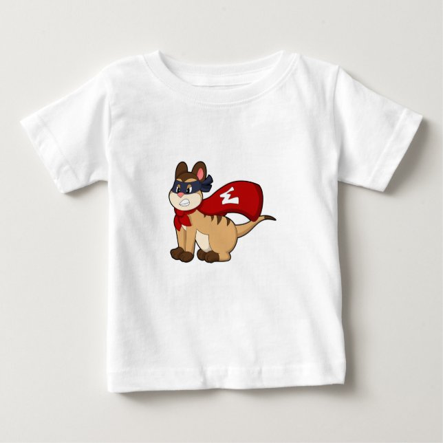Meerkat als Held mit Maske Baby T-shirt (Vorderseite)