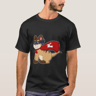 Meerkat als Held mit Maske T-Shirt